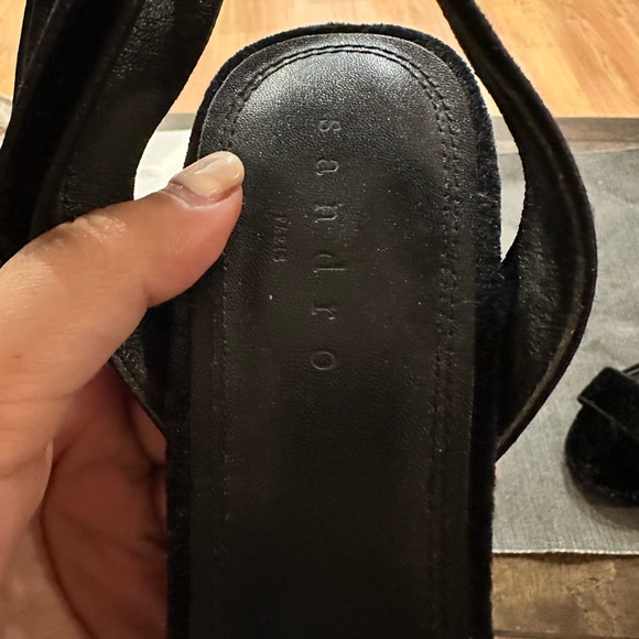 Sandro Velvet Sandals - Picture 6 of 6